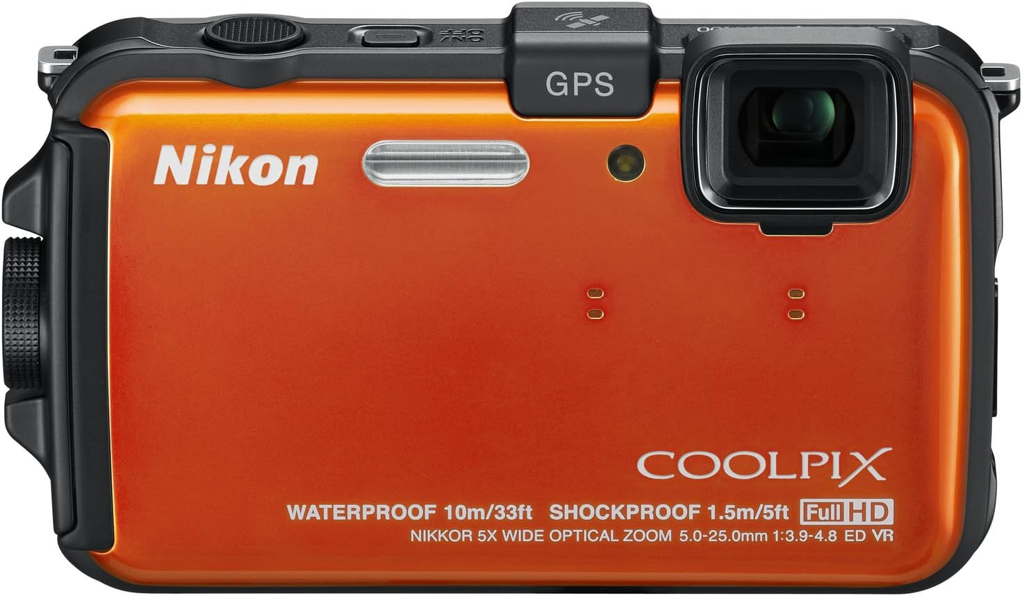 【中古】Nikon デジタル写真機 COOLPIX (クールピクス) AW100 太陽の光オレンジ色 AW100OR 写真機 中古 一般受け おすすめ 高画質