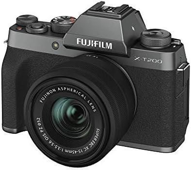 【中古】FUJIFILM 鏡鑑受け答え一眼写真器 X-T200水晶体一揃いの道具 幽々たるしろがね色 しろがね色 X-T200LK-DS 写真器 中古 一般受け おすすめ 高画質 TV・オーディオ・カメラ-カメラ・ビデオカメラ・光学機器-ミラーレス一眼カメラ