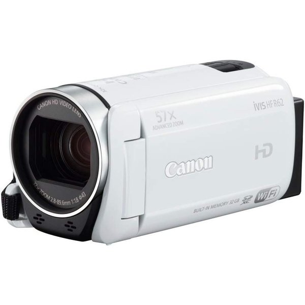 【中古】キヤノン Canon デジタルテレビカメラ iVIS 白いこと HF R62 光学32倍望遠レンズ 白いこと IVISHFR62WH 写真機 中古 一般受け おすすめ 高画質