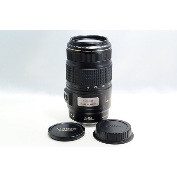 【中古】キヤノン Canon EF 75-300粍 F4-5.6 IS USM 美品 超望遠 望遠レンズ 写真機 中古 一般受け おすすめ 高画質