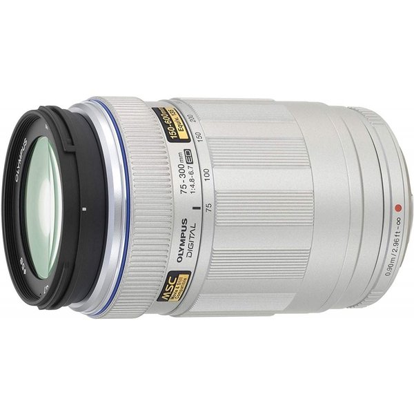 【中古】オリンパス OLYMPUS 超望遠望遠レンズ M.ZUIKO しろがね色 DIGITAL ED 75-300粍 F4.8-6.7 しろがね色 写真機 中古 一般受け おすすめ 高画質