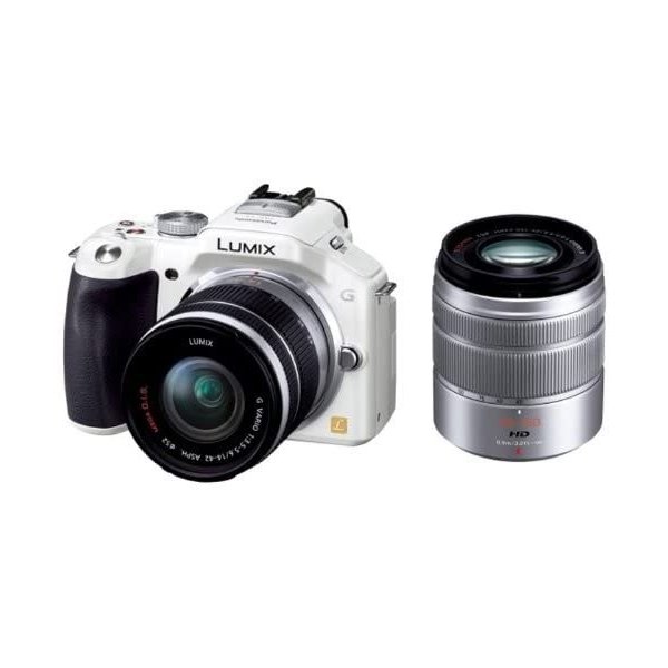 【中古】パナソニック Panasonic ルミックス G5 ホワイト ダブルズームレンズキット 標準ズームレンズ/望遠ズームレンズ付属 シェルホワイト DMC-G5W-W カメラ 中古 人気 おすすめ 高画質|カメラFanks-PROShop2nd店