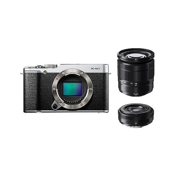 【中古】フジフィルム FUJIFILM カメラ X-M1 シルバー Wレンズキット ズームレンズ付属 1630万画素APS-C シルバー F X-M1S/1650/27KIT カメラ 中古 人気 おすすめ 高画質｜カメラFanks-PROShop2nd店