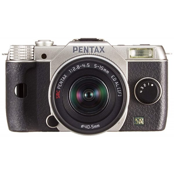 【中古】ペンタックス PENTAX Q7 望遠レンズ一揃いの道具 しろがね色 しろがね色 写真機 中古 一般受け おすすめ 高画質