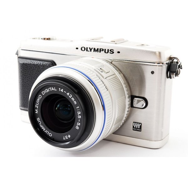 上品 オリンパス OLYMPUS E-P1 シルバー レンズキット 美品 小型軽量