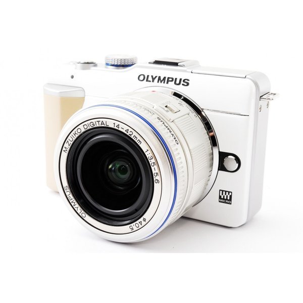 高品質 オリンパス OLYMPUS E-PL1 ホワイト レンズセット 美品 SD