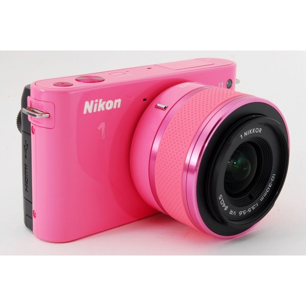 ニコン Nikon J1 美品 ピンク レンズキット SDカード付き カメラ