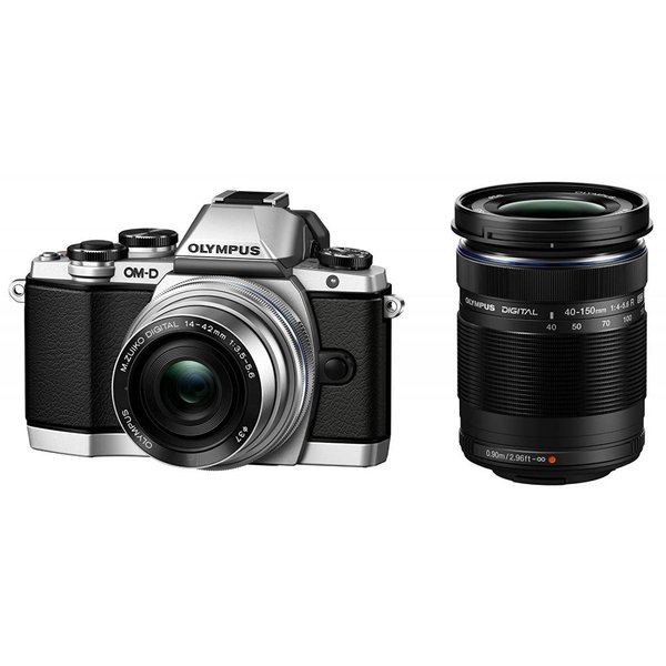 【中古】オリンパス OLYMPUS OM-D E-M10 しろがね色 ダブルズームキット しろがね色 写真機 中古 一般受け おすすめ 高画質