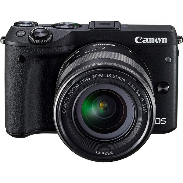 【中古】キヤノン Canon EOS M3 黒いこと 水晶体一揃いの道具 黒いこと EOSM3BK-1855ISSTMLK 写真機 中古 一般受け おすすめ 高画質
