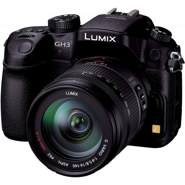 【中古】パナソニック Panasonic GH3 水晶体一揃いの道具 黒いこと 高倍率望遠レンズ嘱する 黒いこと 写真機 中古 一般受け おすすめ 高画質