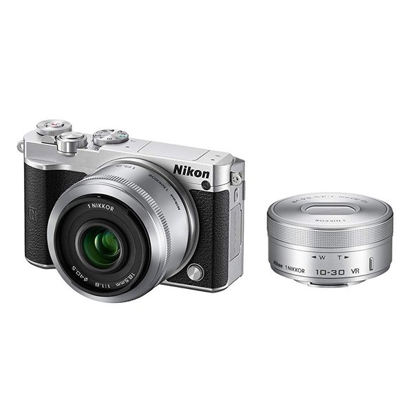 【中古】ニコン Nikon J5 ダブルレンズキット しろがね色 しろがね色 J5WLKSL micro 写真機 中古 一般受け おすすめ 高画質