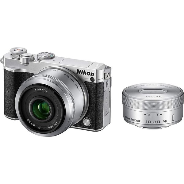 【中古】ニコン Nikon J5 ダブルレンズキット しろがね色 しろがね色 J5WLKSL micro 写真機 中古 一般受け おすすめ 高画質