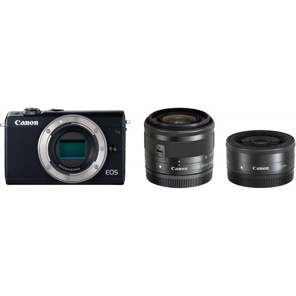 【中古】キヤノン Canon EOS M100 ブラック ダブルレンズキット ブラック カメラ 中古 人気 おすすめ 高画質 55,080円