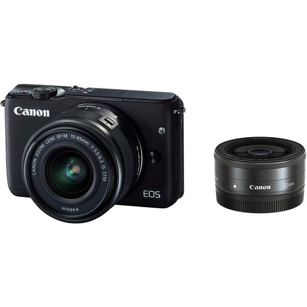 【中古】キヤノン Canon EOS M10 ブラック ダブルレンズキット ブラック EOSM10BK-WLK カメラ 中古 人気 おすすめ 高画質