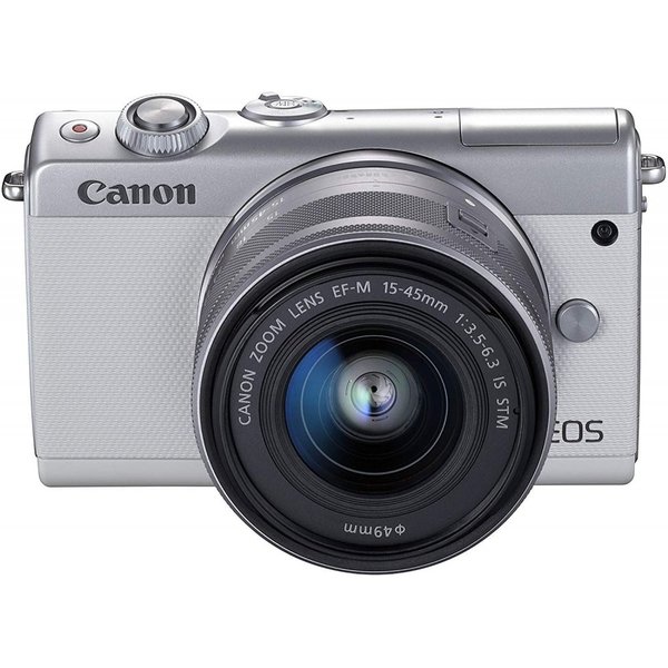 【中古】キヤノン Canon EOS M100 白いこと EF-M15-45 IS STM 水晶体一揃いの道具 白いこと 写真機 中古 一般受け おすすめ 高画質