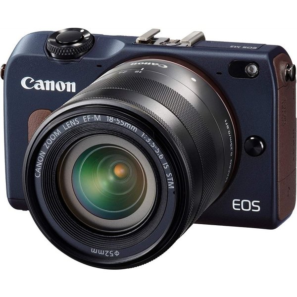 【中古】キヤノン Canon EOS M2 青色 EF-M18-55 IS STM 水晶体一揃いの道具 ベイ青色 EOSM2BL-1855ISSTMLK 写真機 中古 一般受け おすすめ 高画質