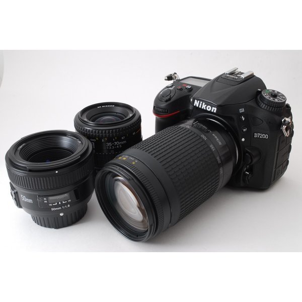 【中古】ニコン Nikon D7200 単興味の中心\u0026標準尺度\u0026超望遠トリプル水晶体書き割り 美品 写真機 中古 一般受け おすすめ 高画質