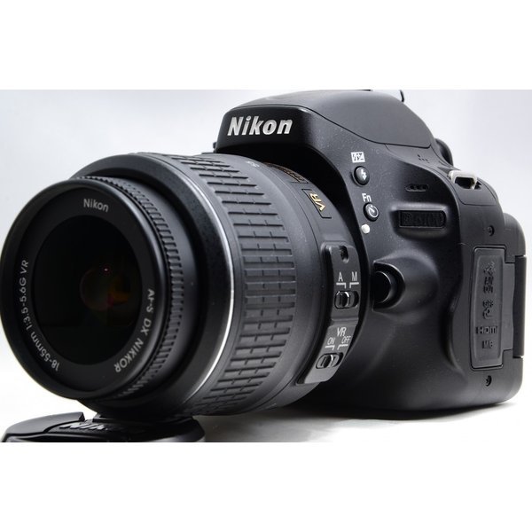 【中古】ニコン Nikon D5100 レンズセット ブラック ブラック 美品 ストラップ付き カメラ 中古 人気 おすすめ 高画質 27,600円