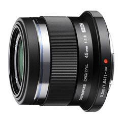 【新品】オリンパス M.ZUIKO DIGITAL 45mm F1.8 ブラック 【メーカー取寄せ品】【選べる5年間延長保証対象(別料金)】