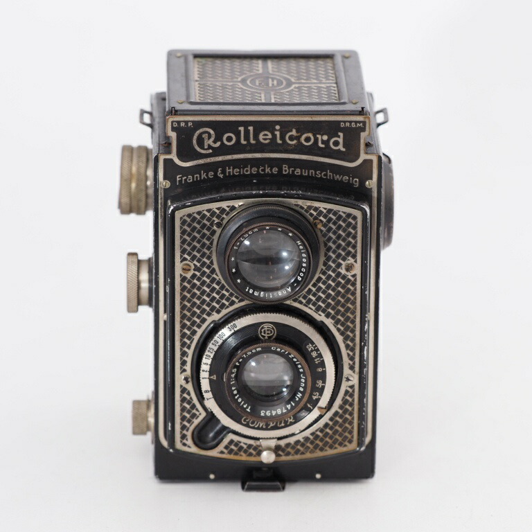 Rolleicord I ローライコード1型 Triotar 75粍 F4.5 二眼二眼レフ Art Deco 金ピカ吊りひも #12884