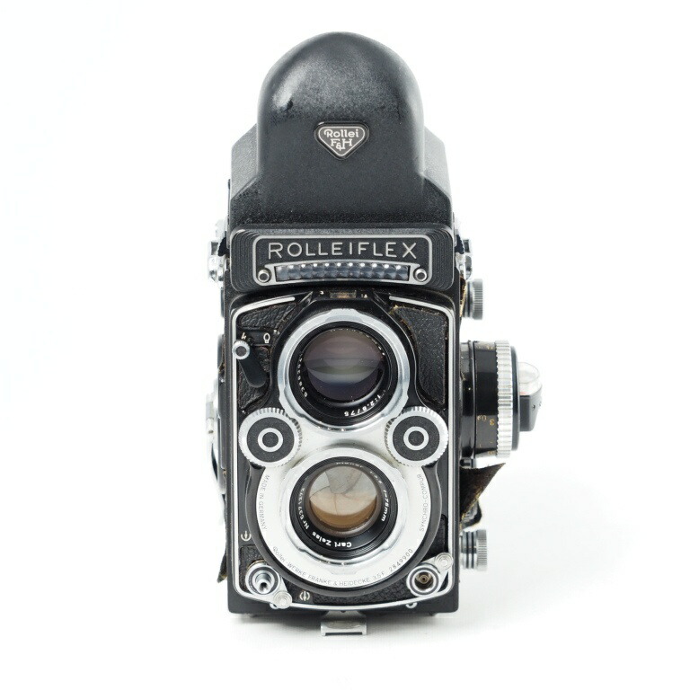 Rolleiflex 3.5F 白いこと人間の顔 プリズムファインダ + PLANAR 75粍 f3.5 置き目ライ 二眼二眼レフ写真機 #14589
