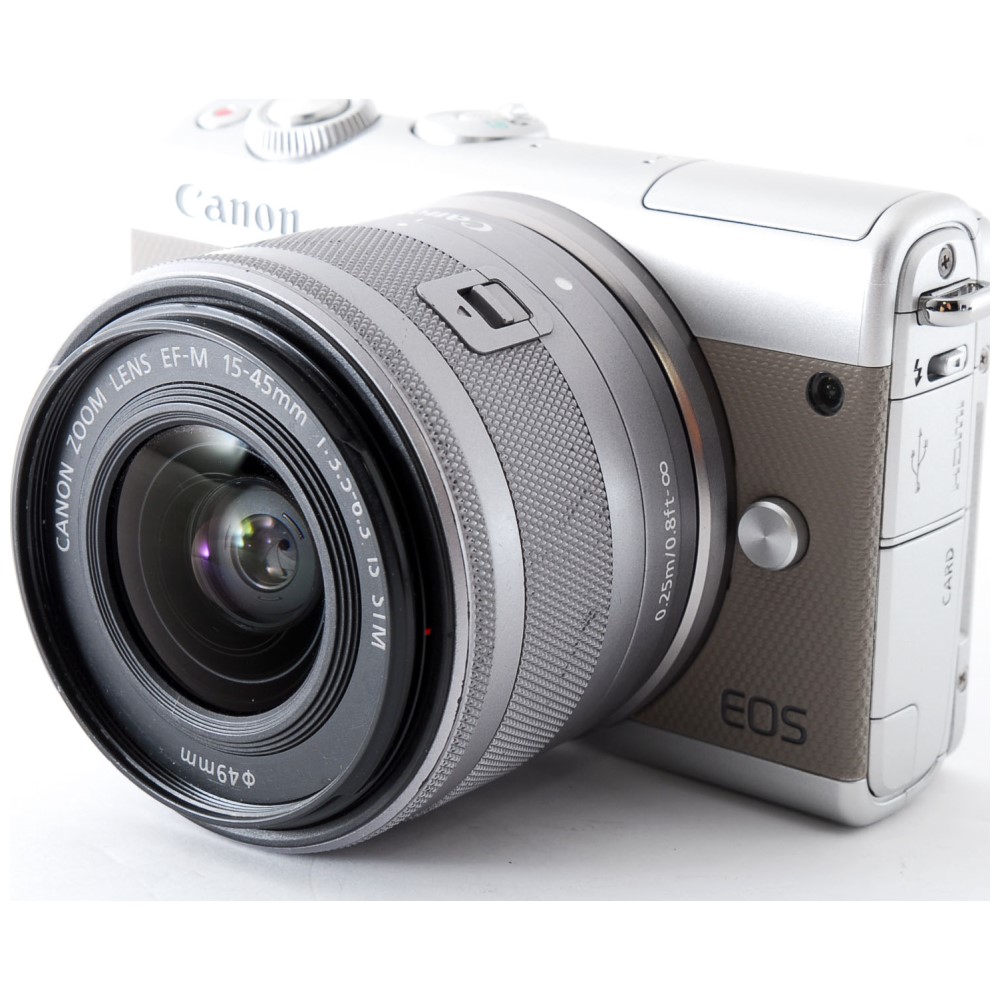 Canon キヤノン Eos M100 15 45mm レンズキット グレー ミラーレス一眼 カメラ Sdカード付き Wi Fi 自撮り 動画撮影 中古 Sittingseat Com