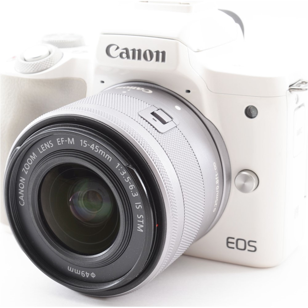 楽天市場】Canon キヤノン EOS M100 15-45mm レンズキット ホワイト