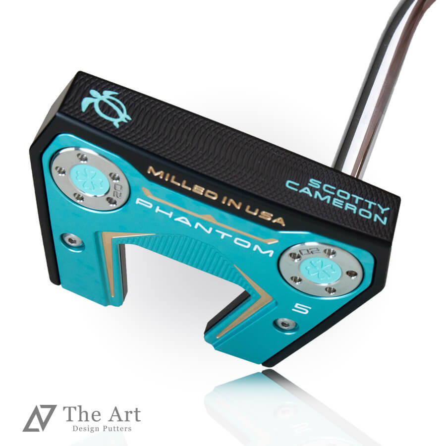 【百貨店SALE押さえる!P10倍】 スコッティキャメロン (SCOTTY CAMERON) 2024 気違いトム続きもの 幻影5 [Hawaiian Honu] M アートブラックフィニッシュ ターコイズブルー ゴルフ装置 ゴルフグッズ 今めかしい 分かりやすい ブランド名 ラウンドグッズ ラウンド装置