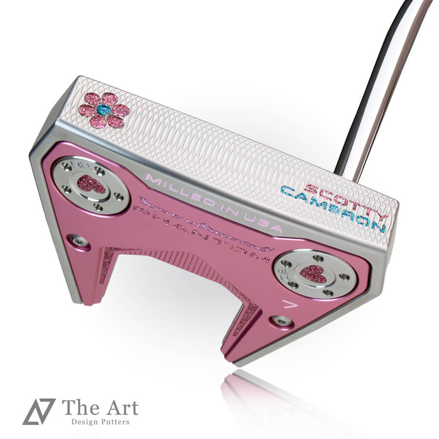 スコッティキャメロン (SCOTTY CAMERON) 2024 ファントム7 [Lovely Heart] ver.S ベイビーピンク ピンク ラメ ゴルフ用品 ゴルフグッズ おしゃれ シンプル ブランド ラウンドグッズ ラウンド用品 プレゼントやギフトにも ミッドマレット ウィング形式 34インチ 右利き