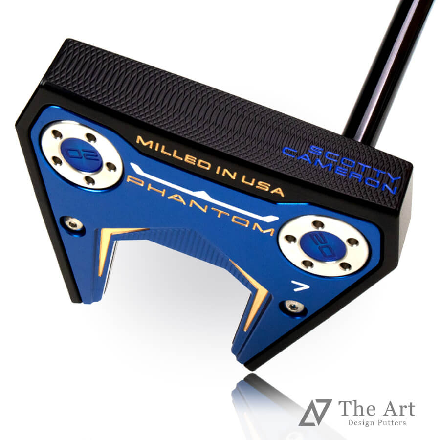 スコッティキャメロン (SCOTTY CAMERON) 2024 ファントムシリーズ ファントム7 Black & メタリック Blue シリーズ ゴルフ用品 ゴルフグッズ おしゃれ シンプル ブランド ラウンドグッズ ラウンド用品 プレゼントやギフトにも