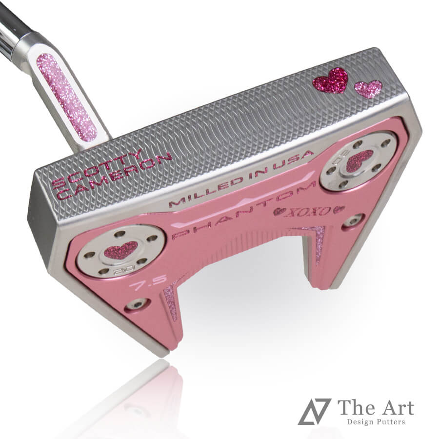 スコッティキャメロン (SCOTTY CAMERON) 2024 ファントム7.5 [Lovely Heart] ver.S ベイビーピンク ピンク ラメ レフティー ゴルフ用品 ゴルフグッズ おしゃれ シンプル ブランド ラウンドグッズ ラウンド用品 プレゼントやギフトにも