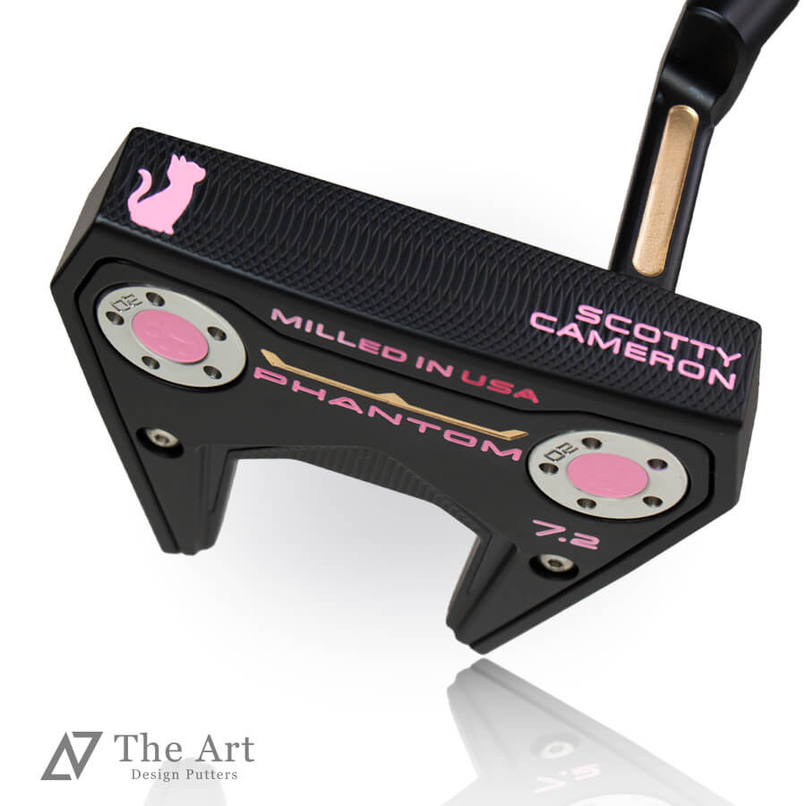 スコッティキャメロン (SCOTTY CAMERON) 2025 ファントム7.2 [Dream Cat] M アートブラックフィニッシュ パステルピンク ゴルフ用品 ゴルフグッズ おしゃれ シンプル ブランド ラウンドグッズ ラウンド用品 プレゼントやギフトにも