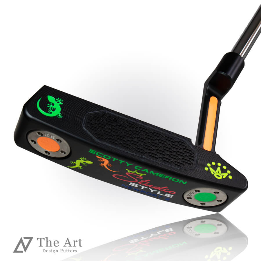 【百貨店SALE制限事項!P10倍】 スコッティキャメロン (SCOTTY CAMERON) 2025 制作室表現スタイル ニュー界面2 [Lucky Gecko] ver.S NEON COLOR アートブラックフィニッシュ ゴルフ装置 ゴルフグッズ 今めかしい 分かりやすい ブランド名 ラウンドグッズ ラウンド装置