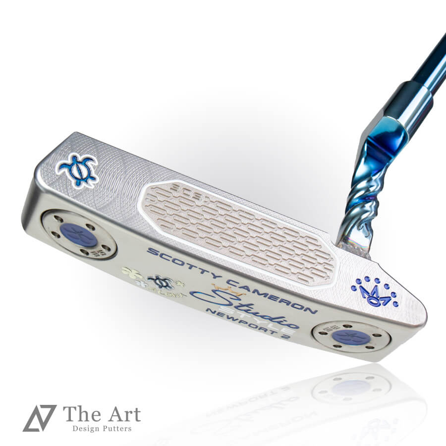 【百貨店SALE押さえる!P10倍】 スコッティキャメロン (SCOTTY CAMERON) 2025 制作室表現スタイル ニュー界面2 [Lucky Honu] verS ブルーツイストネック プラチナミスト せつ然たる青碧 ゴルフ装置 ゴルフグッズ 今めかしい 分かりやすい ブランド名 ラウンドグッズ ラウンド装置