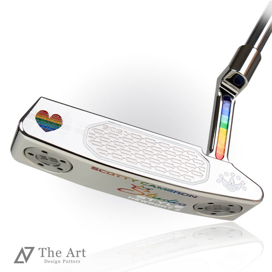【百貨店SALE制限事項!P10倍】 スコッティキャメロン (SCOTTY CAMERON) 制作室表現スタイル 2025 ニュー界面2 [Rainbow Heart] M プラチナシャイン 虹霓 ゴルフ装置 ゴルフグッズ 今めかしい 分かりやすい ブランド名 ラウンドグッズ ラウンド装置 差し上げ物や差し上げ物にも