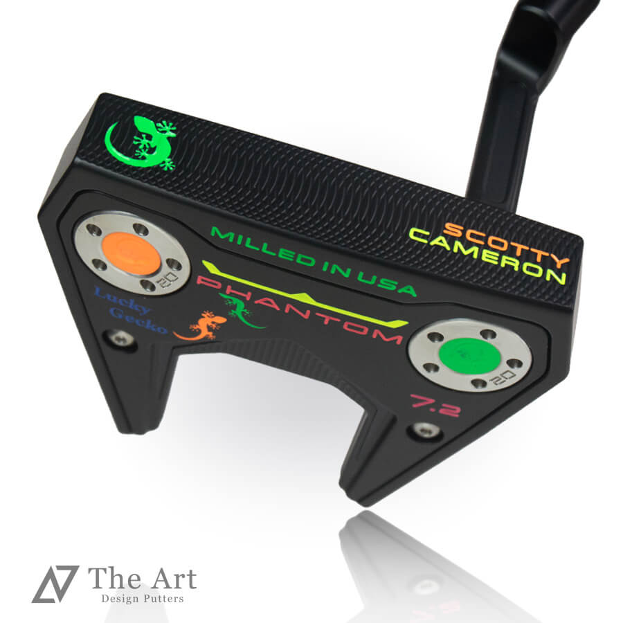 【百貨店SALE押さえる!P10倍】 スコッティキャメロン (SCOTTY CAMERON) 2025 幻影7.2 [Lucky Gecko] verS アートブラックフィニッシュ ネオン色つや ゴルフ装置 ゴルフグッズ 今めかしい 分かりやすい ブランド名 ラウンドグッズ ラウンド装置 差し上げ物や差し上げ物にも