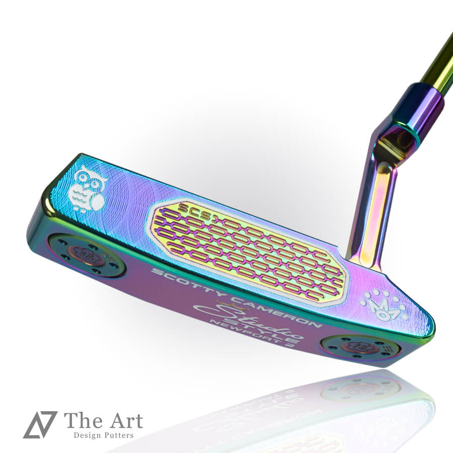 スコッティキャメロン (SCOTTY CAMERON) 2025 スタジオスタイル ニューポート2 [Lucky Owl] M PVDフィニッシュ ホワイト ゴルフ用品 ゴルフグッズ おしゃれ シンプル ブランド ラウンドグッズ ラウンド用品 プレゼントやギフトにも