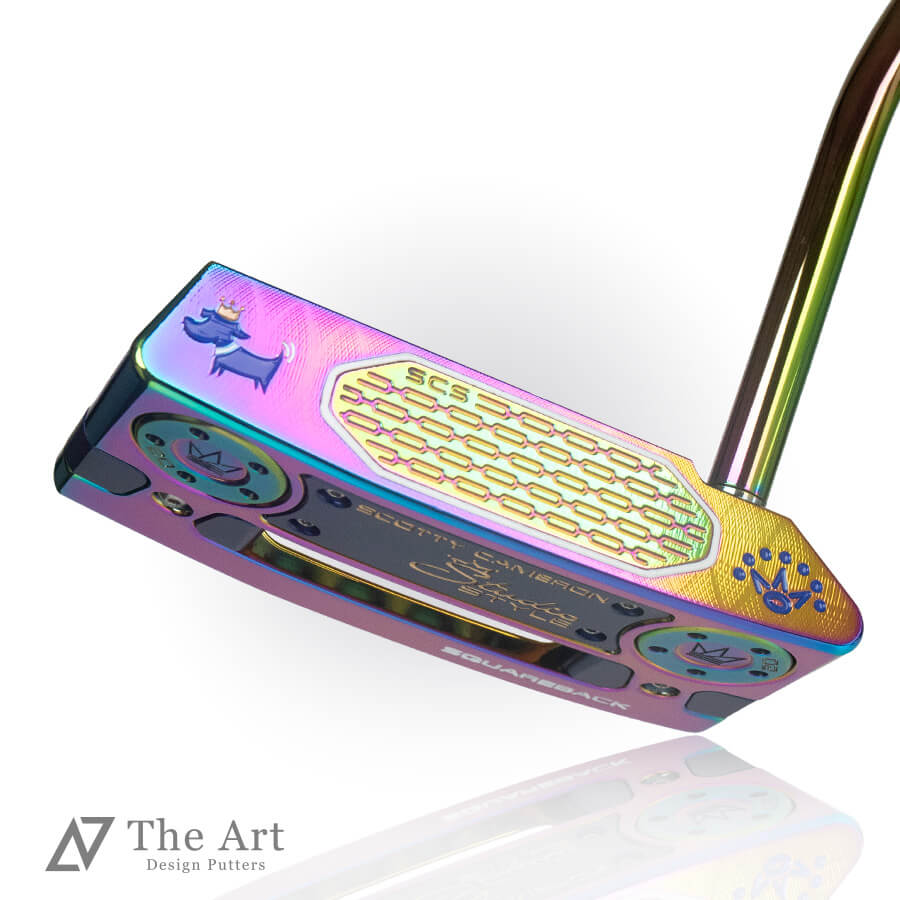 【お買い物マラソン限定！!P10倍】 スコッティキャメロン (SCOTTY CAMERON) 2025 スタジオスタイル スクエアバック [Crown Dog] M+ PVDフィニッシュ ロイヤルブルー ゴルフ用品 ゴルフグッズ シンプル ブランド ラウンドグッズ ラウンド用品 プレゼントやギフトにも｜キャメロン専門店　Himawari