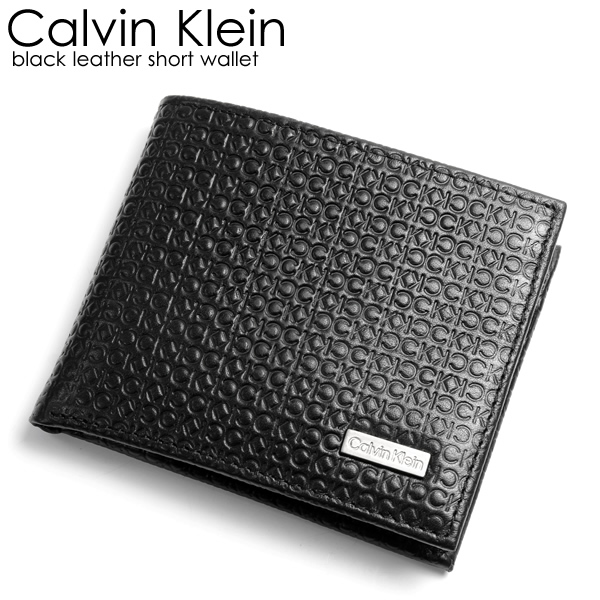 お金を節約 Calvin Klein カルバンクライン メンズ 財布 二つ折り ウォレット ミニ コンパクト ブランド ブラック 小銭入れ レザー  31ck130007