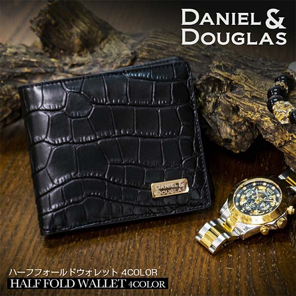 【DANEL&DOUGLAS】 ダニエルダグラス 財布 メンズ ウォレット ミニウォレット 小銭入れ 二つ折り財布 牛革 ddw02
