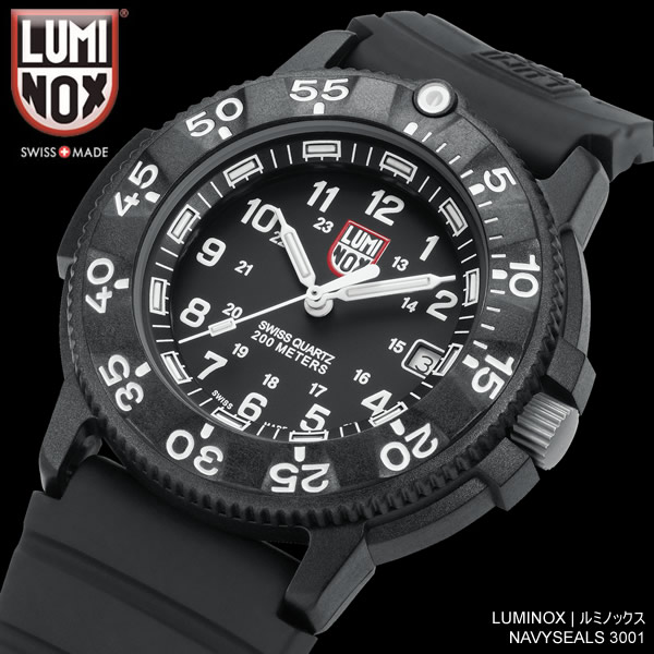 【楽天市場】ルミノックス LUMINOX LUMI-NOX ルミノックス ネイビーシールズ ミリタリー メンズ 腕時計 アナログ表示 3001
