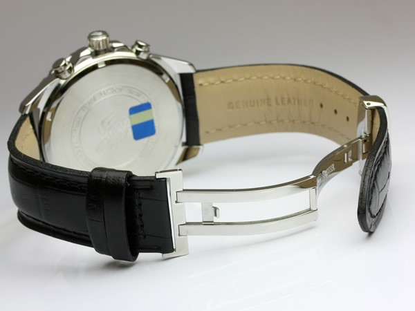 edifice leather belt watches