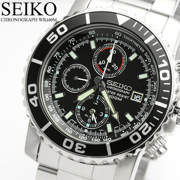 【楽天市場】SEIKO セイコー アラーム クロノグラフ ダイバーズ 腕時計 SNA225 クロノ Men's うでどけい ウォッチ：CAMERON