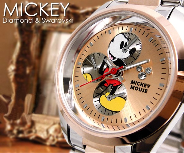【楽天市場】ミッキー 腕時計 ミッキーマウス レディース レディス スワロフスキー キャラクター ウォッチ ミッキ- 腕時計 うでどけい