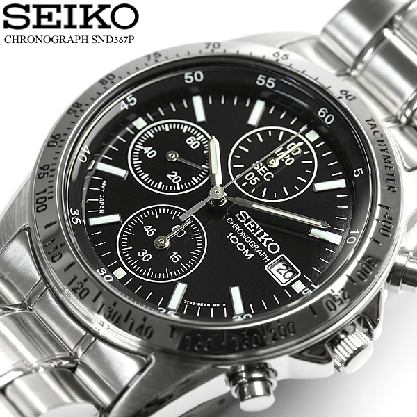 楽天市場 Seiko セイコー 逆輸入 クロノグラフ メンズ 腕時計 ウォッチ うでどけい Men S クロノ 海外モデル 1 秒高速測定モデル Snd367 Cameron