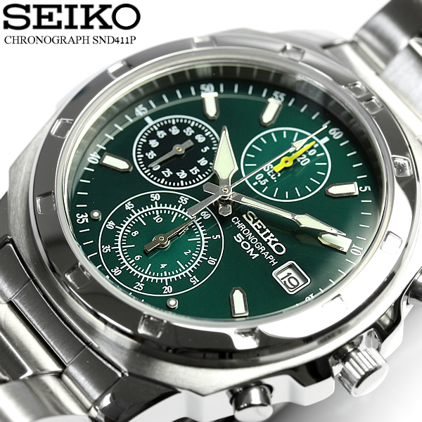 最大1000円OFFクーポン SEIKO セイコー 逆輸入 クロノグラフ メンズ 腕時計 ウォッチ うでどけい Men's クロノ 海外モデル 1/20秒高速測定モデル SND411【逆輸入】