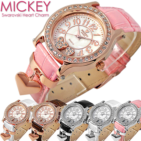 楽天市場 ミッキー 腕時計 ミッキーマウス レディース レディス スワロフスキー キャラクター ウォッチ ミッキー 腕時計 うでどけい Ladies Disney Mickey Mouse Cameron