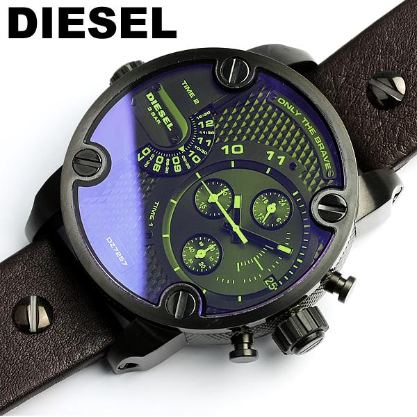 【楽天市場】ディーゼル DIESEL ディーゼル 腕時計 DZ7257 デュアルタイム メンズ腕時計 クロノグラフ 革ベルト ディーゼル