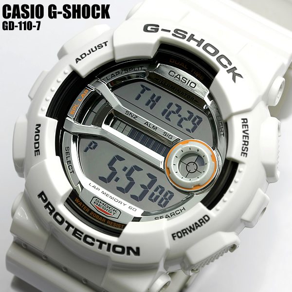 【楽天市場】【G-SHOCK/腕時計】Gショック G-SHOCK ジーショック CASIO カシオ 腕時計 ホワイト Lスペック GD-110