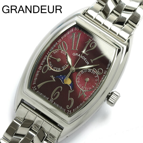 ワインレッド腕時計２点！ WIRED ムーンフェイズ grandeur 楽天市場】【送料無料】GRANDEUR グランドール 腕時計 日本製